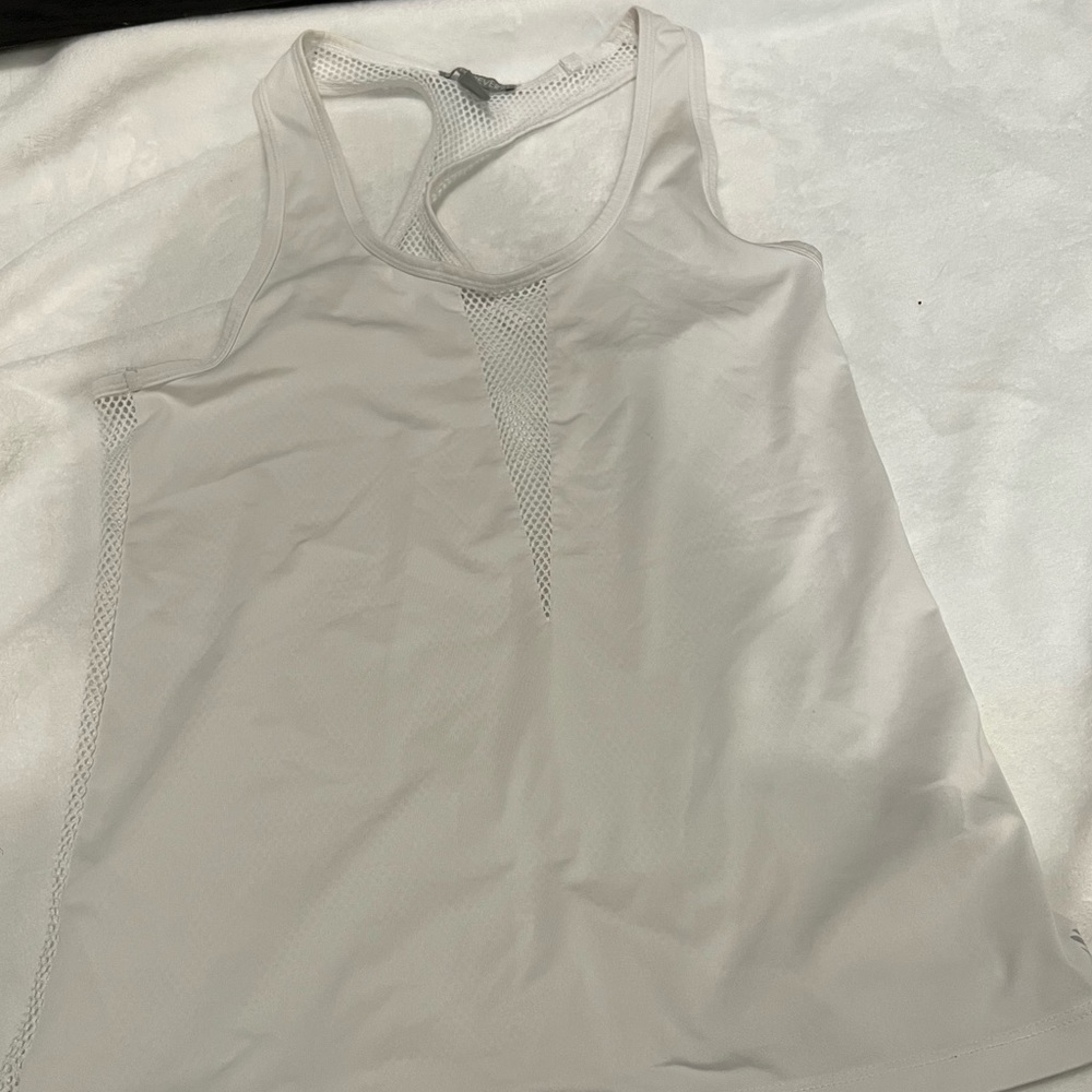 White Mesh Tank Top
